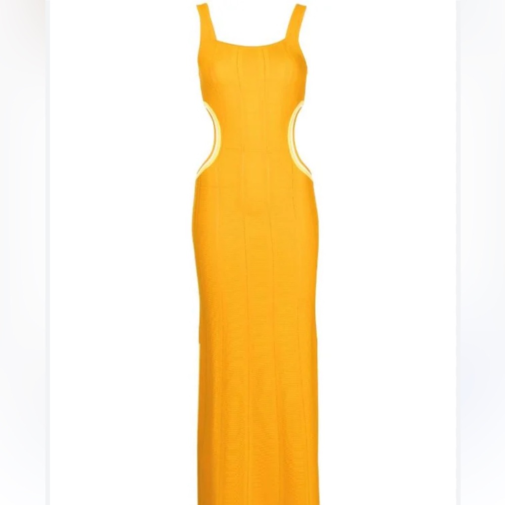 Solid & Striped Lola Maxi Dress M Sleeveless Square Neck Cut Out Side Slits new